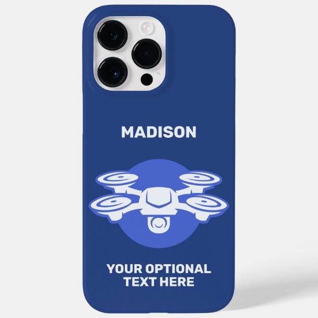 Custom Name & Text Drone Case-Mate iPhone Case (Back)