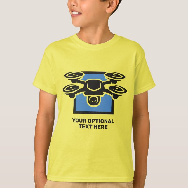 Custom Name & Text Drone T-Shirt (Front)