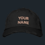Custom Name Text Embroidered Baseball Cap<br><div class="desc">Easy Personalised Name or Text - Add Your Text / Name / more - Choose Your Colour / Size / Font - Make your unique promotional and corporate items / gifts :)</div>