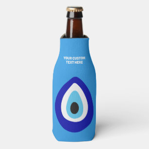 Custom Name & Text Evil Eye Nazar Amulet Bottle Cooler