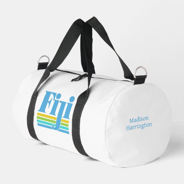 Custom Name / Text Fiji Duffle Bag (Left Corner)