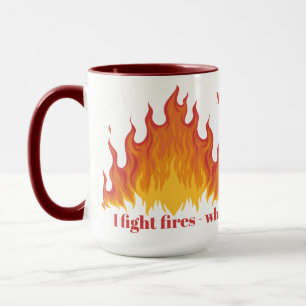 Custom name & text FIREFIGHTER mugs