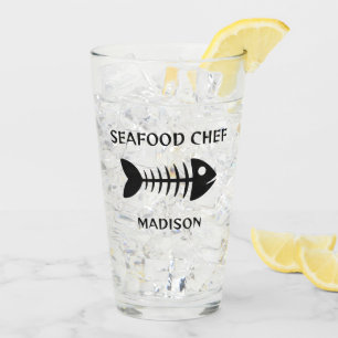 Custom Name & Text Fish Glass