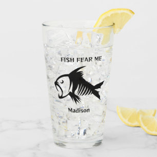 Custom Name & Text Fish Glass
