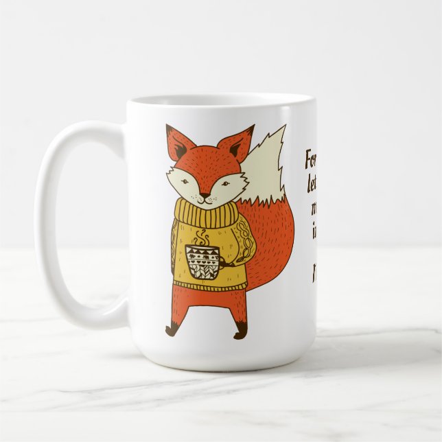 Custom name & text Fox Sake mugs (Left)