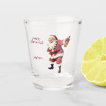 Custom Name & Text Funny Drunk Santa Shot Glass<br><div class="desc">See my store for more Santa and Christmas items.</div>