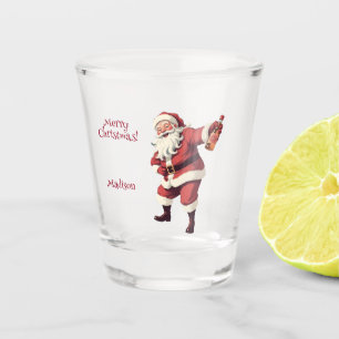 Custom Name & Text Funny Drunk Santa Shot Glass