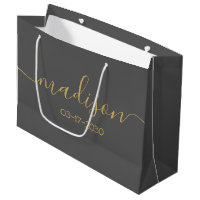 Custom Name Text Girly Feminine Gold Script Grey