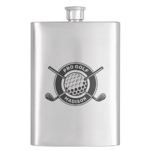 Custom Name & Text Golf Hip Flask