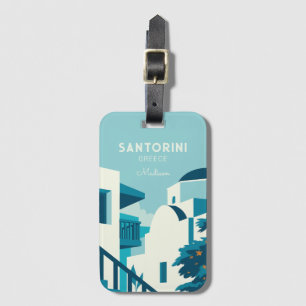 Custom Name & Text Greece Luggage Tag