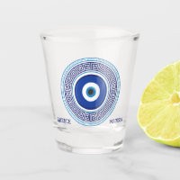 Custom Name & Text Greek Pattern Evil Eye Nazar