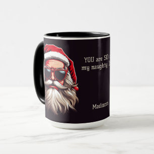 Custom Name & Text Grumpy Santa Mug