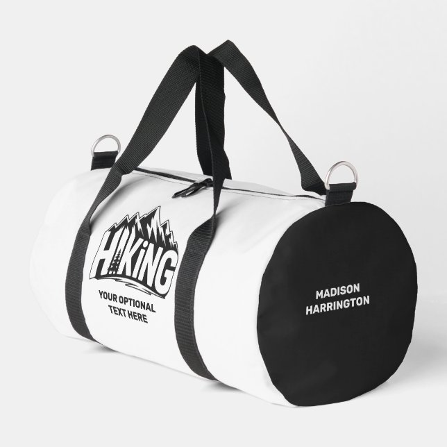 Custom Name & Text Hiking Duffle Bag (Left Corner)