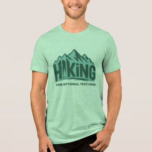 Custom Name & Text Hiking Tri-Blend Shirt