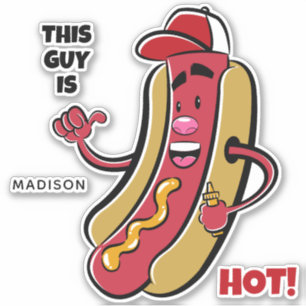 Custom Name & Text Hot Dog