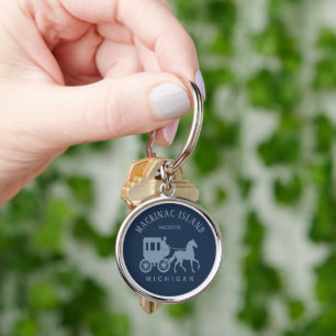Custom Name & Text Mackinac Island Key Ring