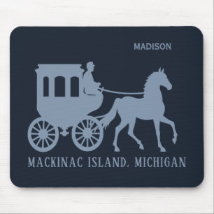 Custom Name & Text Mackinac Island Mouse Mat