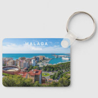 Custom Name & Text Malaga Spain Areal Photograph