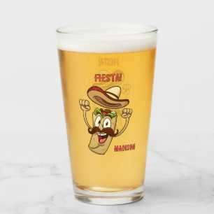 Custom Name & Text Mexican Fiesta Glass