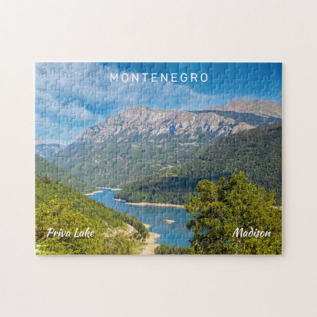 Custom Name & Text Montenegro Jigsaw Puzzle (Horizontal)