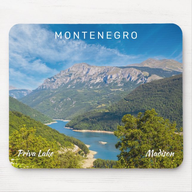 Custom Name & Text Montenegro Mouse Mat (Front)