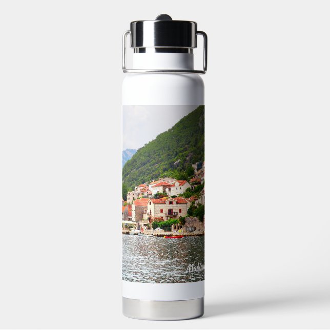 Custom Name & Text Montenegro Water Bottle (Back)