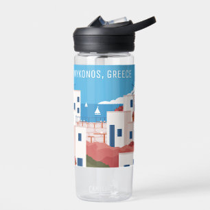 Custom Name & Text Mykonos Greece Water Bottle