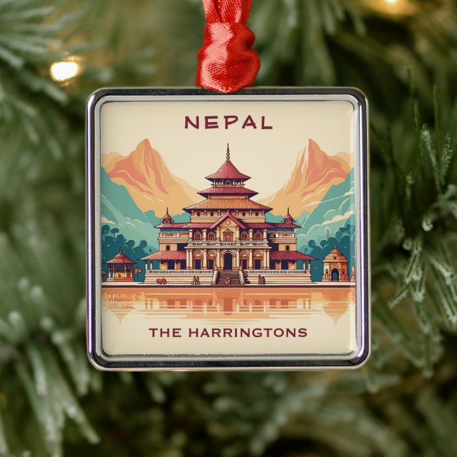 Custom Name & Text Nepal Metal Tree Decoration (Tree)