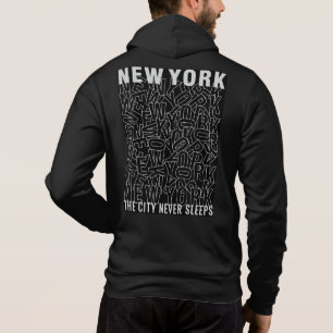 Custom Name / Text New York Typography Hoodie