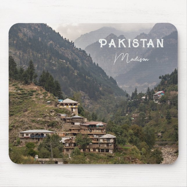 Custom Name & Text Pakistan Mouse Mat (Front)