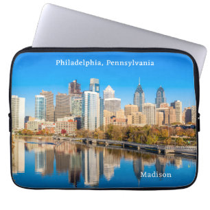 Custom Name & Text Philadelphia Pennsylvania Laptop Sleeve