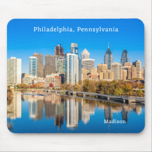 Custom Name & Text Philadelphia Pennsylvania Mouse Mat