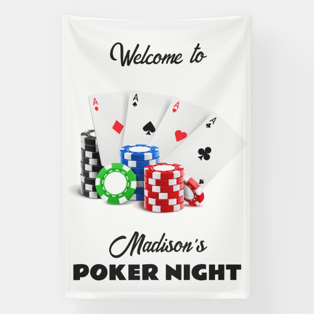Custom Name & Text Poker / Casino Banner (Vertical)
