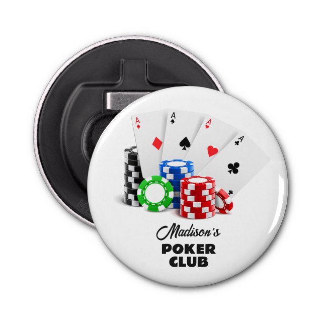 Custom Name & Text Poker / Casino Bottle Opener (Front)