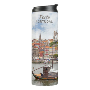 Custom Name & Text Porto Portugal Thermal Tumbler