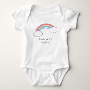 Custom Name / Text Rainbow kids' clothing Baby Bodysuit