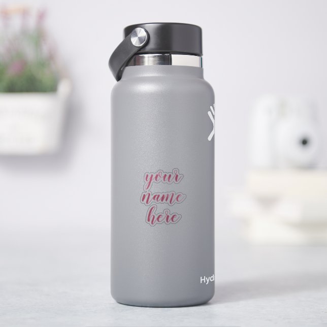 Custom Name Text Script Water Bottle Stickers (HydroFlask)