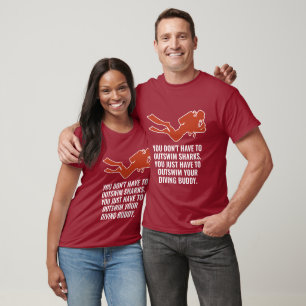 Custom Name & Text Scuba Diving T-Shirt