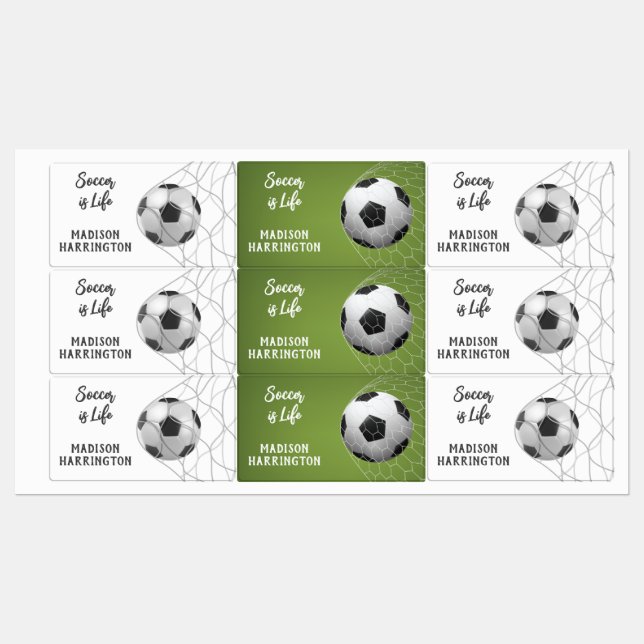 Custom name & text Soccer Goal (Sheet)