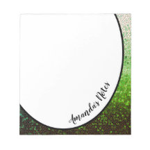 Custom Name Text Sparkling Notepad