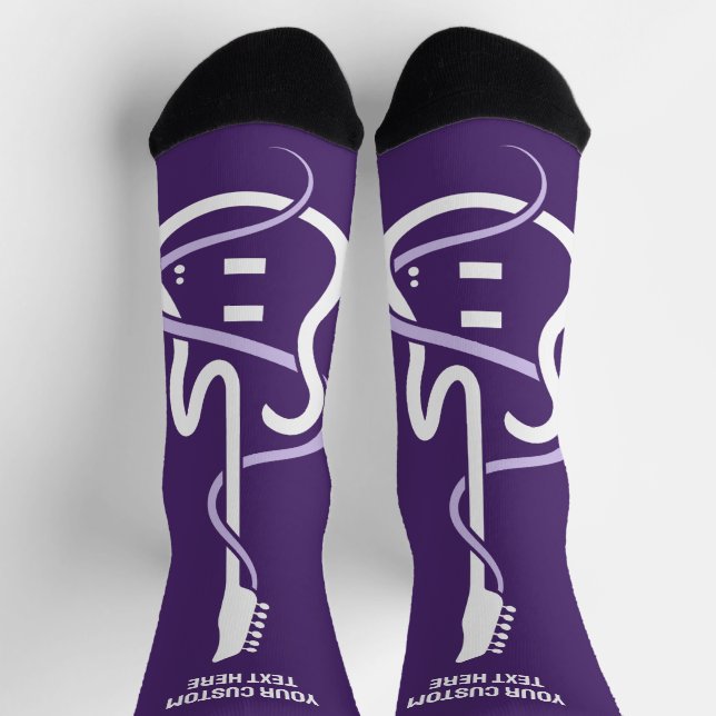 Custom Name & Text Stylised Guitar Socks (Top)