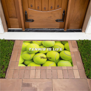 Custom Name & Text Tennis Balls Doormat