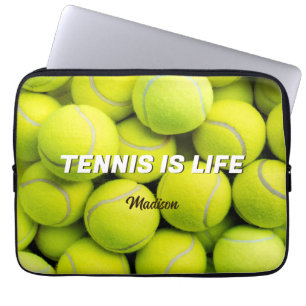 Custom Name & Text Tennis Balls Laptop Sleeve