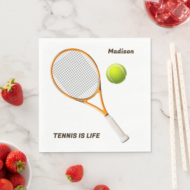 Custom Name & Text Tennis Napkin (Insitu)