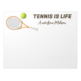 Custom Name & Text Tennis Notepad
