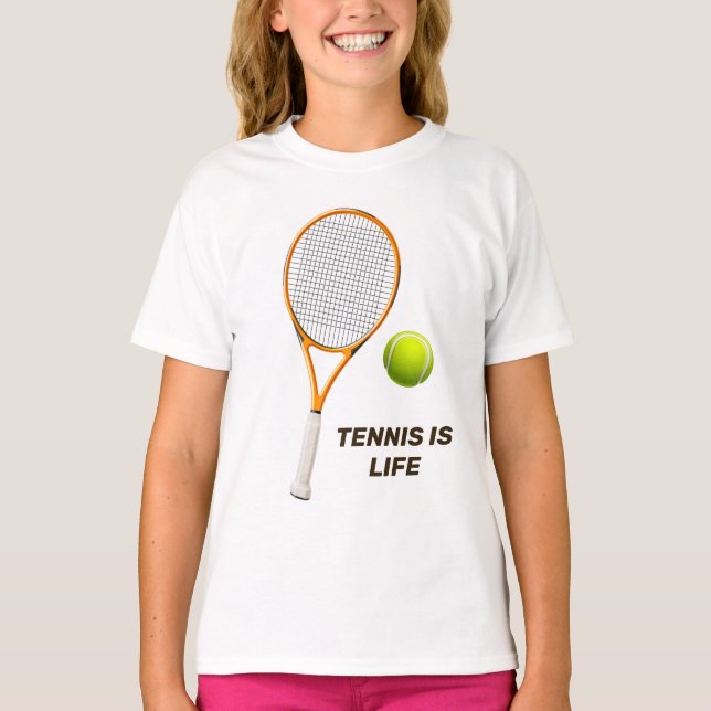 Custom Name & Text Tennis T-Shirt (Front)
