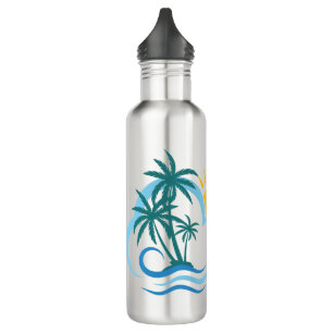 Custom Name & Text Tropical Islands 710 Ml Water Bottle