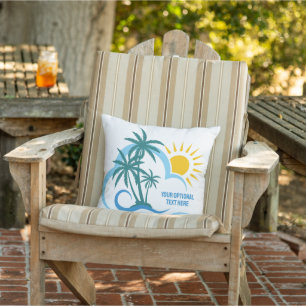 Custom Name & Text Tropical Islands Cushion