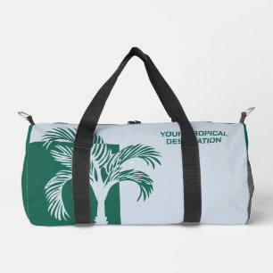 Custom Name & Text Tropical Vacation Duffle Bag