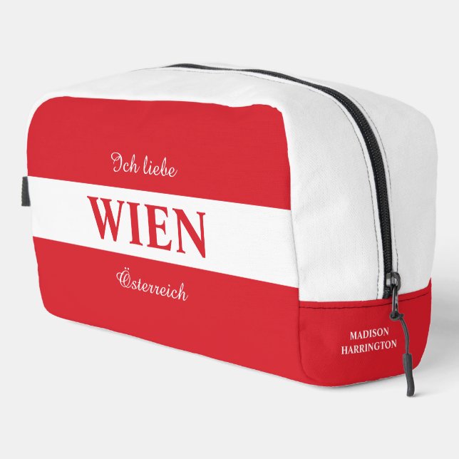 Custom Name & Text Wien - Vienna Dopp Kit (Right Corner)